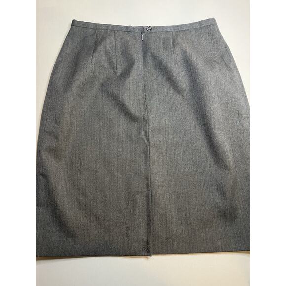 Harve Bernard Women’s Wool Blend Gray Skirt Vintage Size 12 - Picture 3 of 4